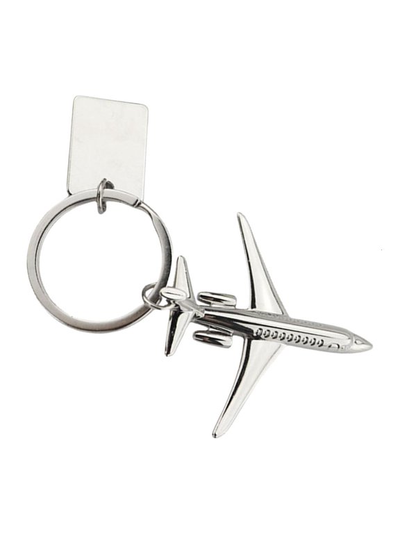 Modern Plane Shape Keychain Trendy Key Accessories Unique Souvenirs Alloy Texture Suitable for Trendy Individuals