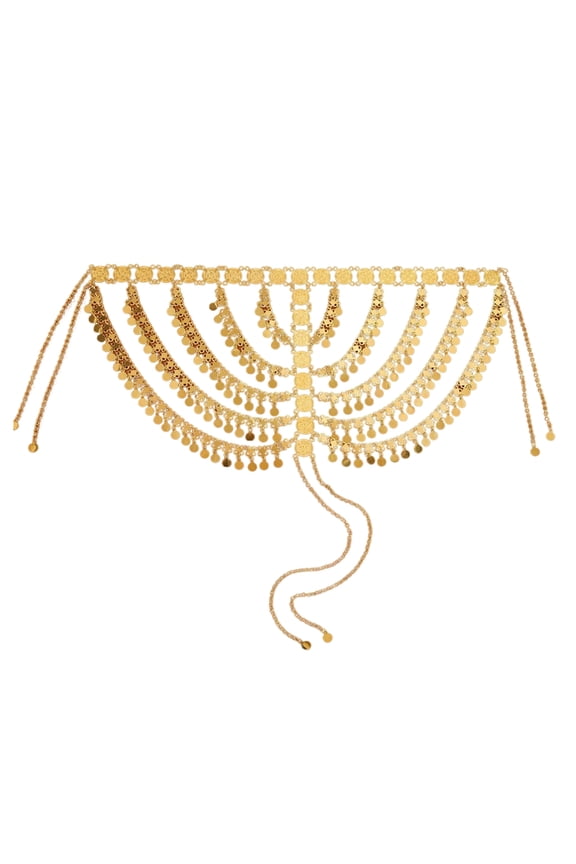 Modern Sparkling Coin Caps Hair Jewelry Bridal Headpieces Party Full Coin Tassels Hat Eye-catching Hair Jewelry