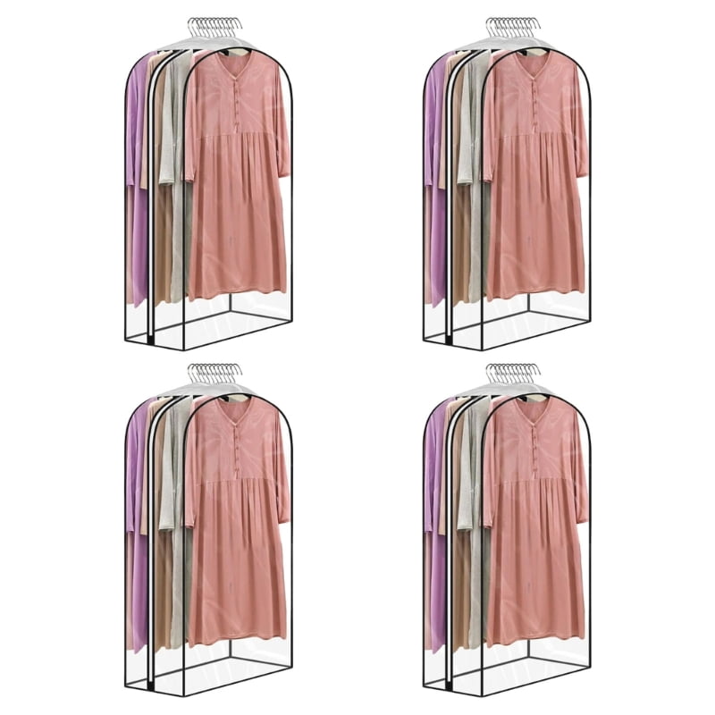 lanema Moisture Resistant Transparent Garment Storage Bag Full Coverages Dustproof PEVA Cover For Coat Suits Closet Organizer