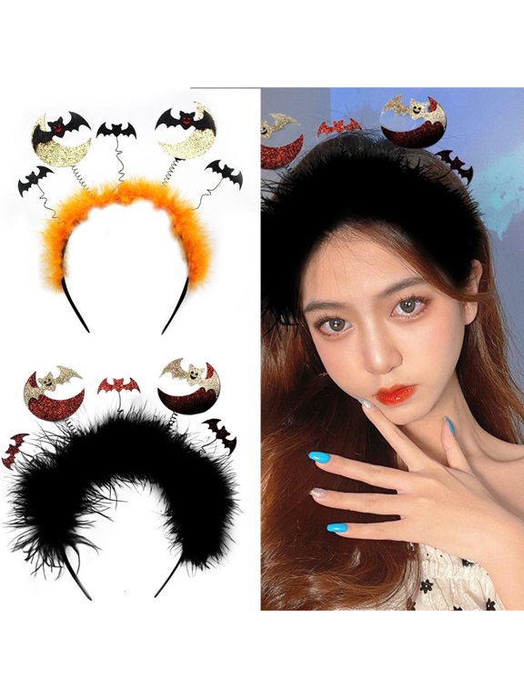 Moon Bat Headband Head Supplies Dance Party Hair Loop Kids Girls Teenager