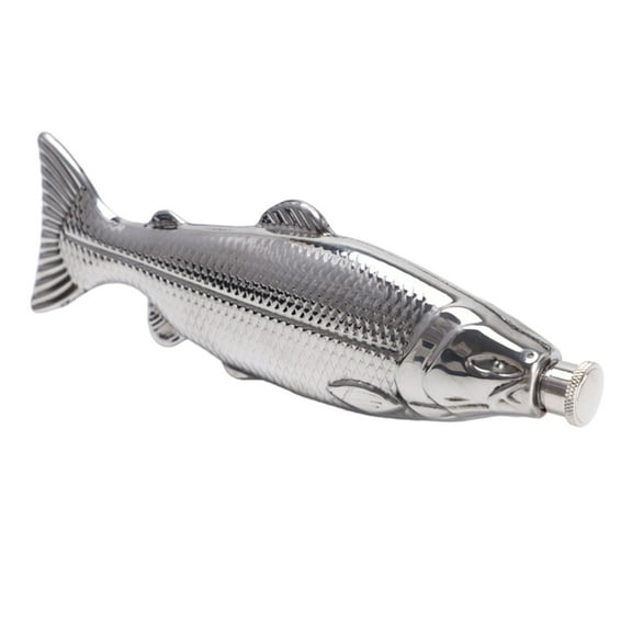 lanema 304Stainless Steel Fish Shape Flask 5Oz Portable Cocktails and Beverage Flagon for Bar Enthusiasts and Party Hosts