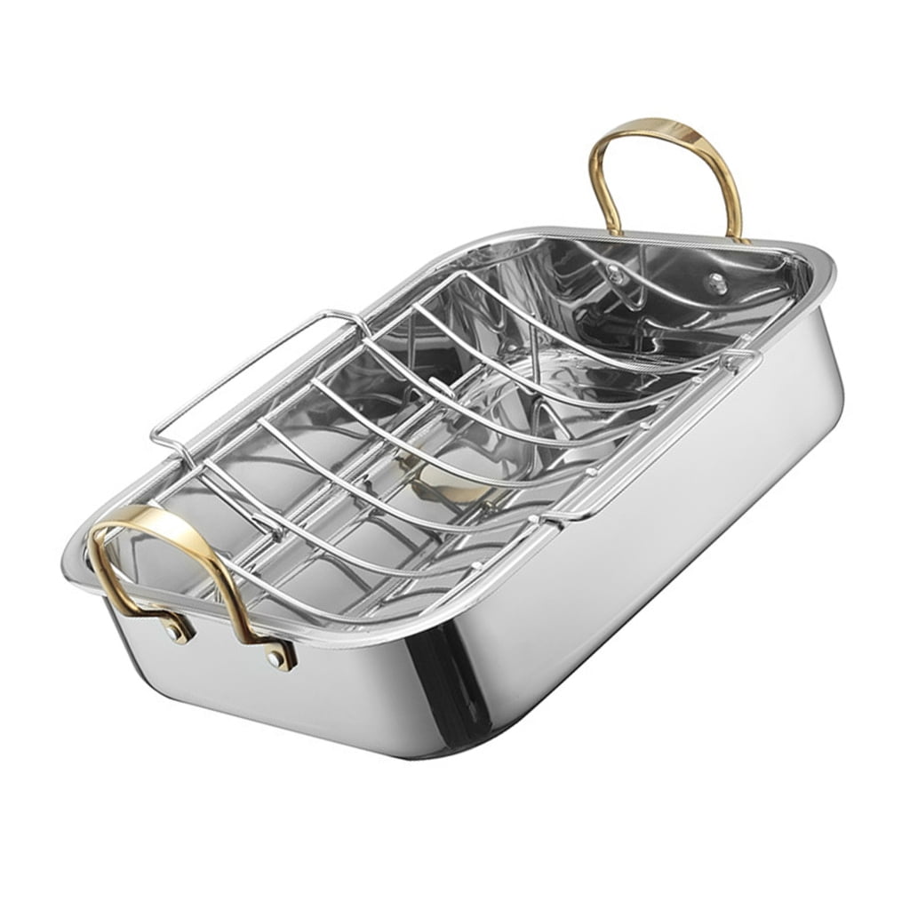 lanema Multipurpose Grill Pan Thicken For Safe Placement On Heat Sources Antirust Steel Promotes Cooking For Various Food