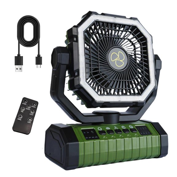 lanema Multipurpose Outdoor Fan And Light USB Operated Hanging Camping Equipment