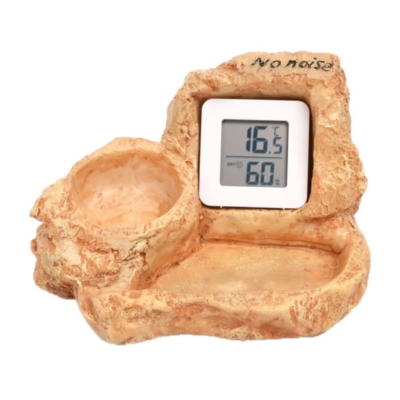 lanema Multipurpose Reptiles Feeders And Water Dish with Hygrometer For Geckos Snake
