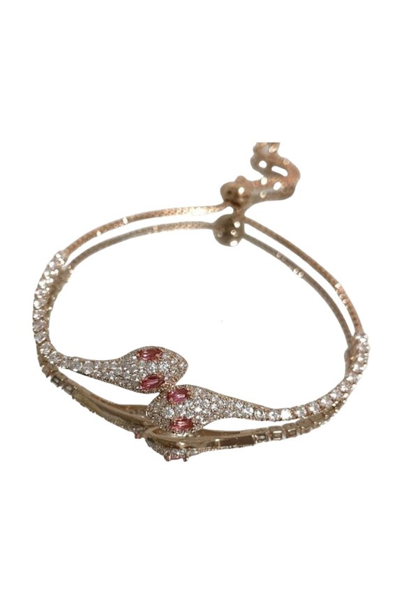 Multipurpose Snake Inspired Bracelet With Full Zircon Embellishments And Fashion Accessory for Sophisticated Occasions