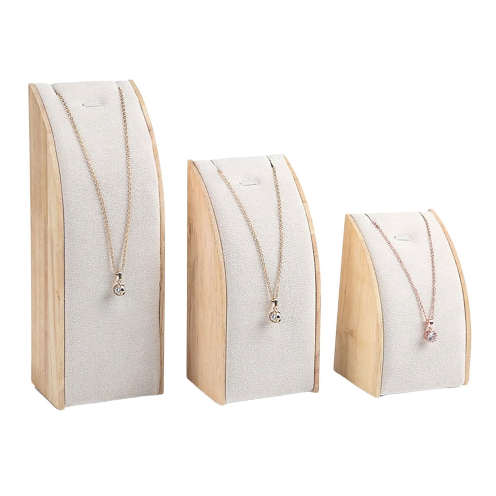 lanema Multipurposoe Crafted Sturdy Wood Jewelry Display Props Set of 3 ...