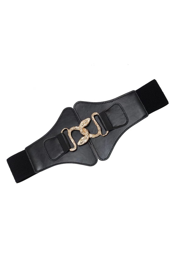 Multiuse Waist Cincher Corset Belt PU Snake Buckles Belt For Female Dress