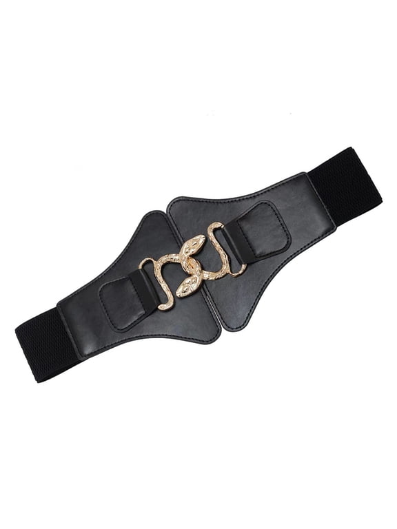 Multiuse Waist Cincher Corset Belt PU Snake Buckles Belt For Female Dress