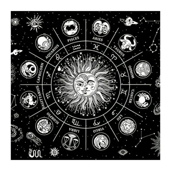 lanema Mysterious Symbol Astrology Tarot Tablecloth Altars Cloth Divinations Tablecloth