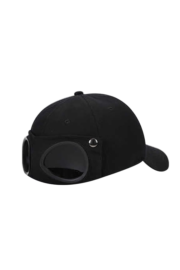 Novelty Pilot Glasses Goggles Baseball Cap 2 in 1 Harajuku Hip Hop Vintage Sunglasses Outdoor Sunscreen Peaked Hat