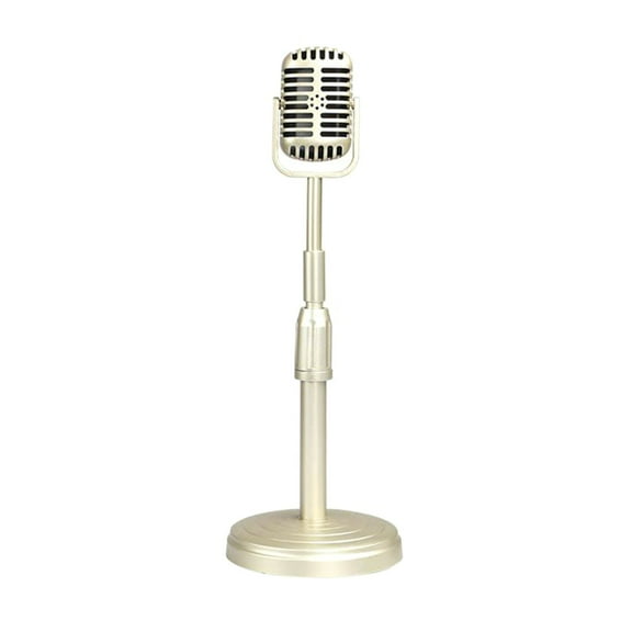 lanema Old Fashioned Simulation Microphone Props False Model for Themed Photoshoots