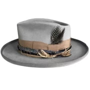 lanema Old-school Top Hat Wide Brim Fedora Hat Gift for Boyfriend Top Hat Short Brim Magician Costume for Outdoor Gatherings
