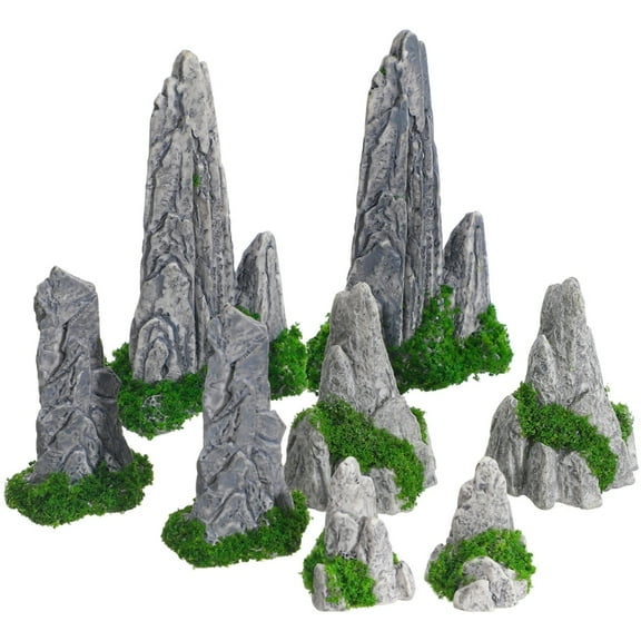 lanema Organic Style Tiny Mountain Model Features Calm Area Decoration Set 8Pcs