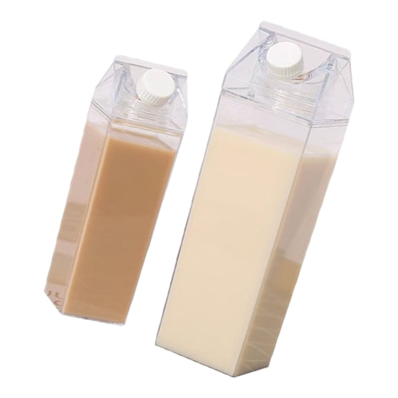 lanema Oversized Square Milk Container 34oz 16oz Leak Proof Silicone Seal Comfortable Grip