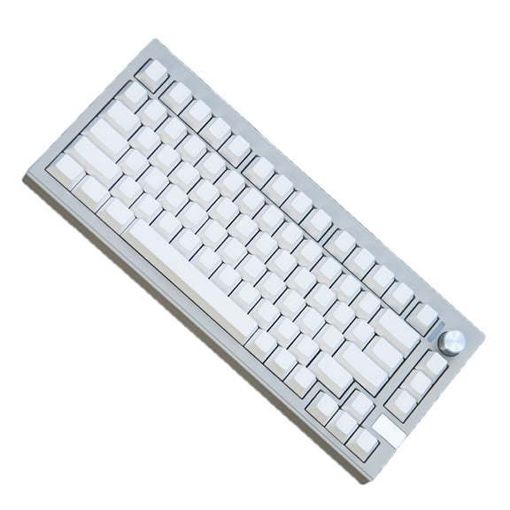 lanema PBT Keycaps Set Minimalist White Keycap for 61/64/ 87/104/108 Layouts Mechanical Gaming Keyboard Blank Keycaps