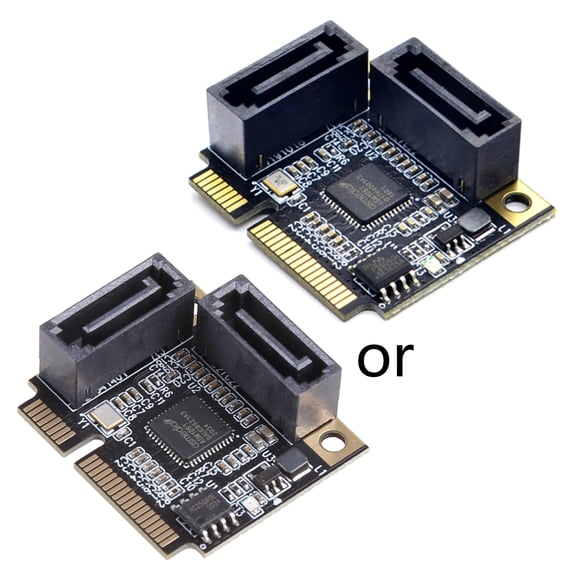 lanema PCI-E PCI for Express Cards to 2 Ports SATA 3.0 SD Converter for Computer, PC, Sata Cards