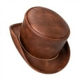 thumbnail image 1 of lanema PU Derby Hat Gentleman Magician Props for Rave Party Kids Show, 1 of 11