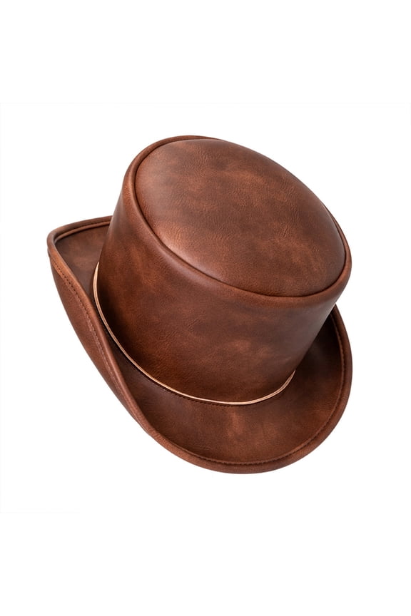 PU Derby Hat Gentleman Magician Props for Rave Party Kids Show