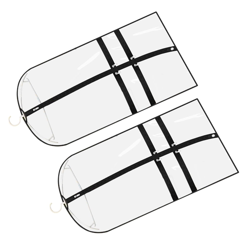 lanema PVC Dance Dress Bag Clear Garments Bag Dust Sleeves with 4Zipper Pocket Name Pocket for Dance Attire Hangings Clothes