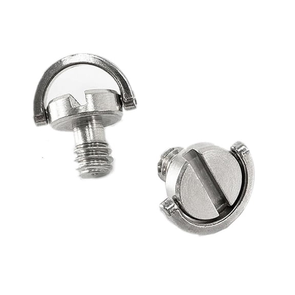 lanema Pack Of 2 D-Rings 1/4Inch Tripod Screw Quick Release Screws For DSLR Camera Tripod Monopod Stainless Steel Camera Screws