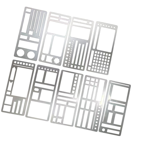 lanema Pack Of 9 PET Notebook Templates With Creative Layout Designs