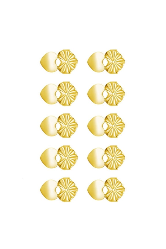 Pack of 10 Multipurpose Large Heart Earring Lifter Backs for Heavy Earrings Mixed Color Pierced Ear Stoppers
