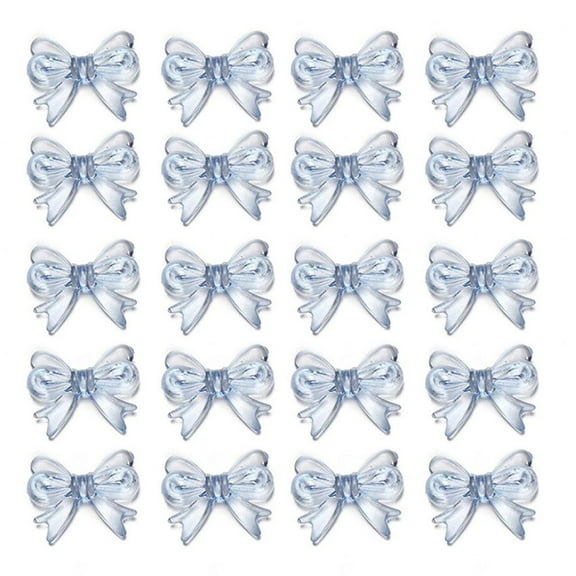 lanema Pack of 20 Multipurpose Acrylic Beads Bowknot Jewelry Making Beads for Innovative Jewelry Creation and Home Decorations