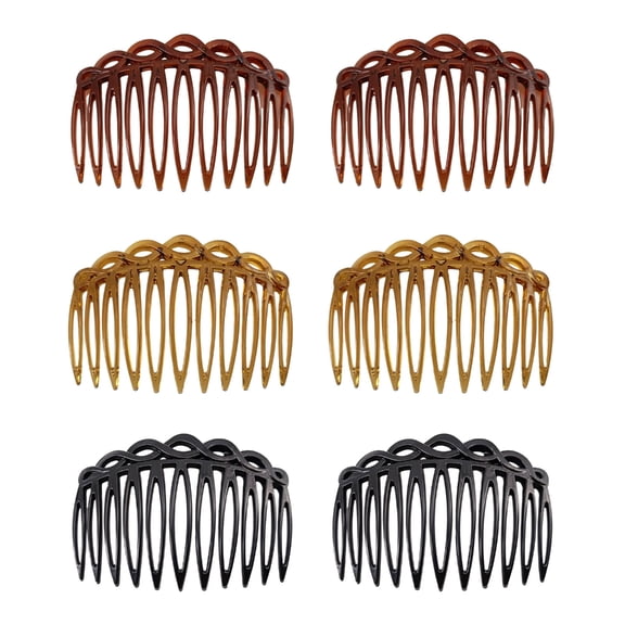 lanema Pack of 6pcs French Style Side Combs Hair Styling Accessories for Women Girls