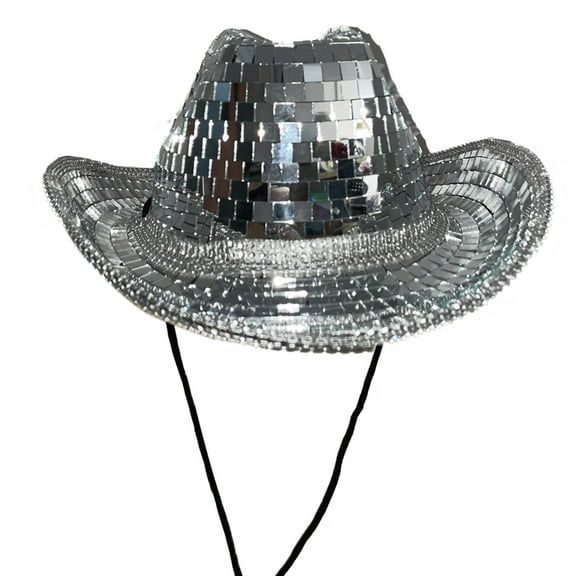 lanema Party Disco Ball Cowboy Hat Multipurpose Decoration Present Supplies Accessory