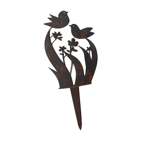 lanema Permanent Look Metal flower Bird Lawn Feature Perfect For Garden Arrangement