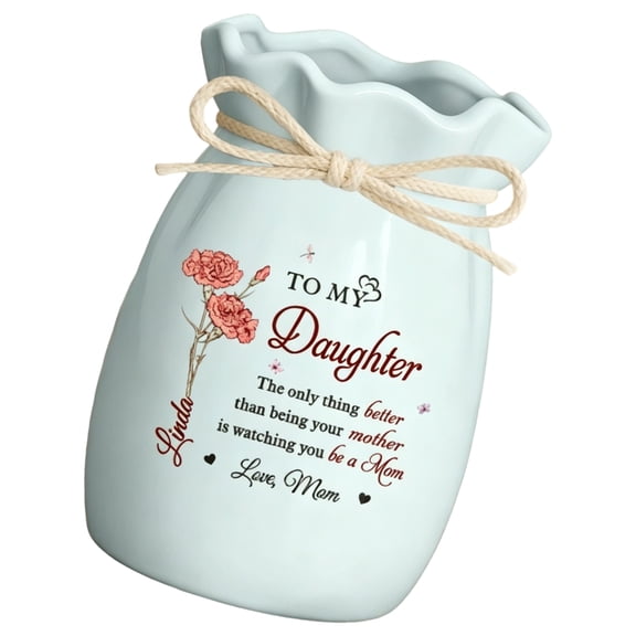 lanema Personalize Mothers Day Flower Vases Plastic Flower Vases for Daughter From Mom