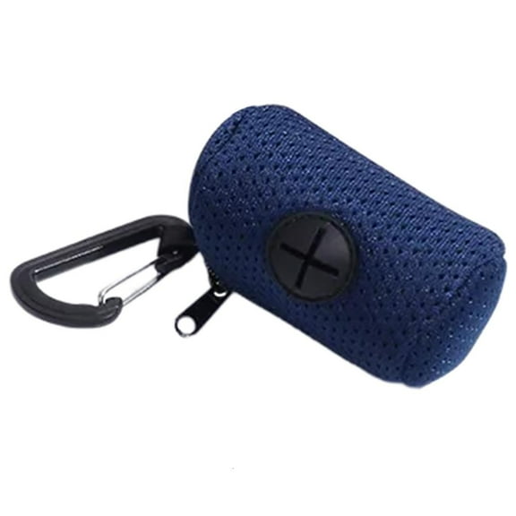 lanema Pet Trash Bag Holder Dogs Poop Bag Dispenser MeshFabric Dog Pooper Bag Dispenser with LeashHook for Outdoor Activity