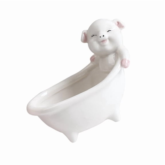 lanema Pig/Bear Fleshy Plant Planter Pot Ceramic Small Planter Figurine Plant Pot