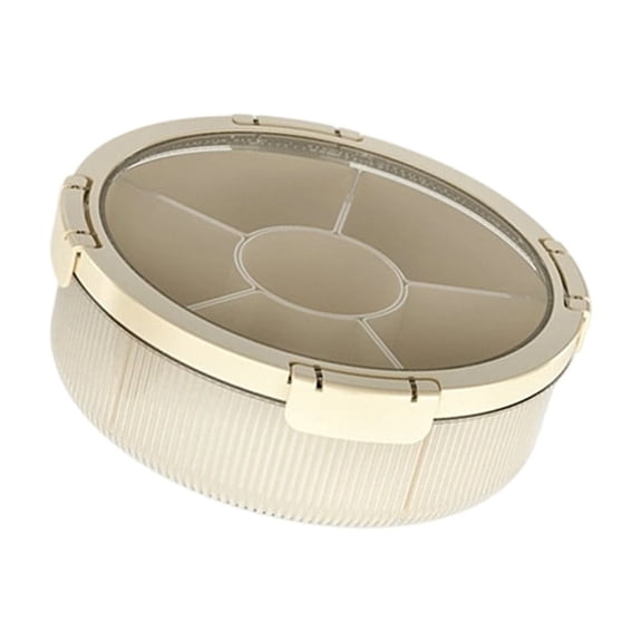 lanema Plastic Candy Nuts Organizers Multiple Sections with Clear Lid Fruit Platter Snacks Serving Tray For Home Kitchens Use