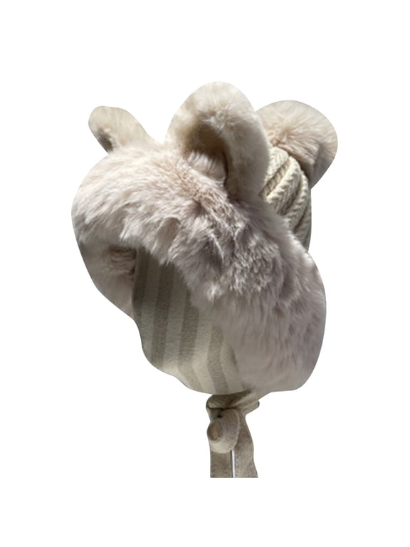 Plush Cat Ear Hat Faux Fur Cat Hat Earflap Hat Plush Cat Hat Cute Beanie Hat Cute Funny Skullies Beanie Bomber Hat