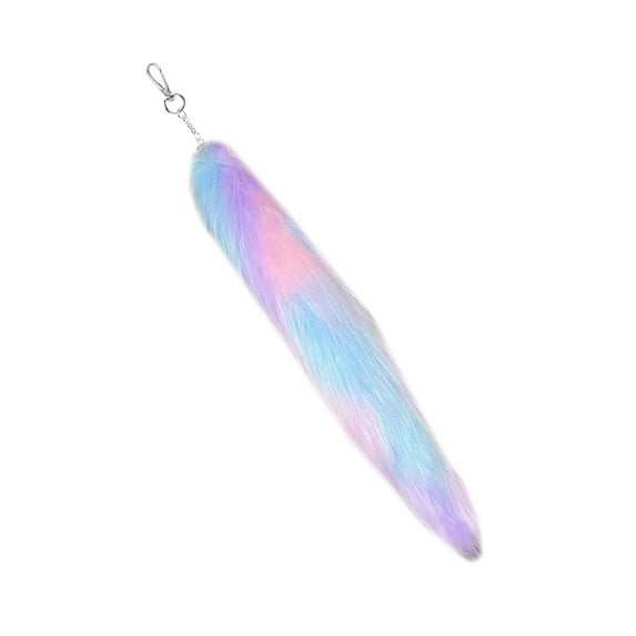lanema Plush Foxy Tail Keychain Ornament 25cm/40cm Long Lightweight Hanging Pendant for Decorative Bags or Keys Decoration