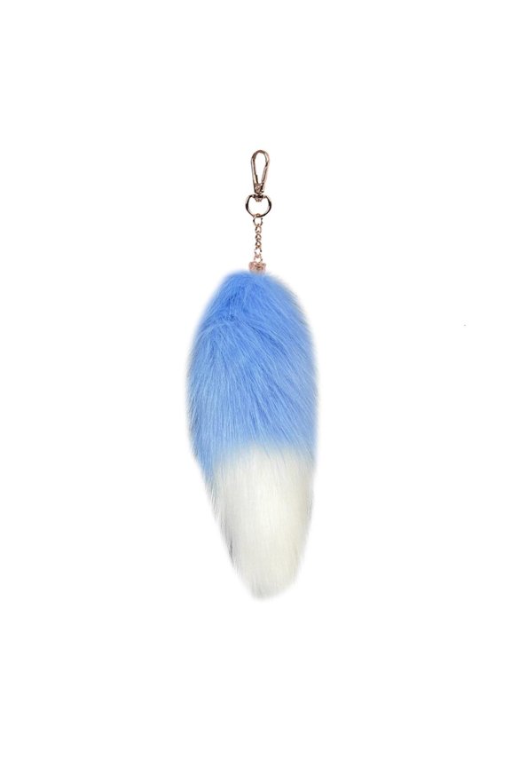 Plush Foxy Tail Keychain Soft and Comfortabel Key Holder 20cm Faux Furry Pendant Charm for Fashionable Accessories