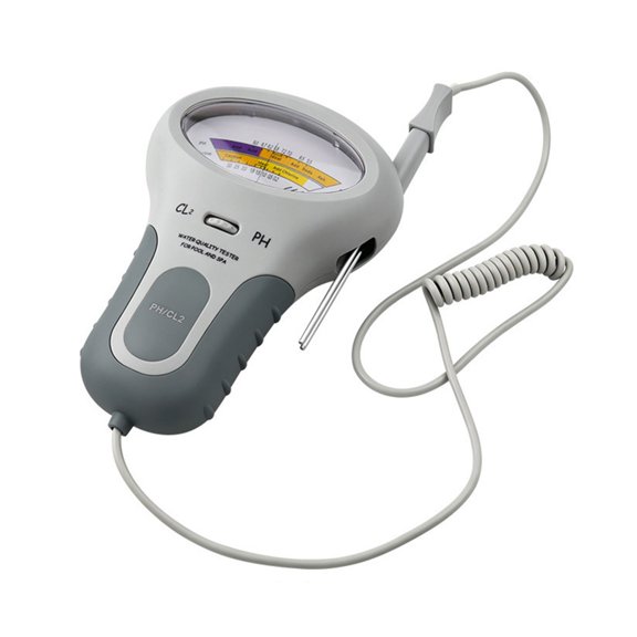 lanema Pool Water Test Meter for Chlorine and Acidity, Handheld Color Scale Tester with Push-Button Switching for Routine Pool and Spa Maintenance