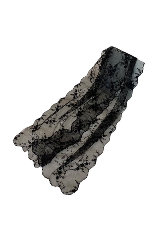 Popular Spring Lace Scarf Long Neckwrap Embroidery Shawl For Female Various Outfit Waist Accessories For Formal Occasion