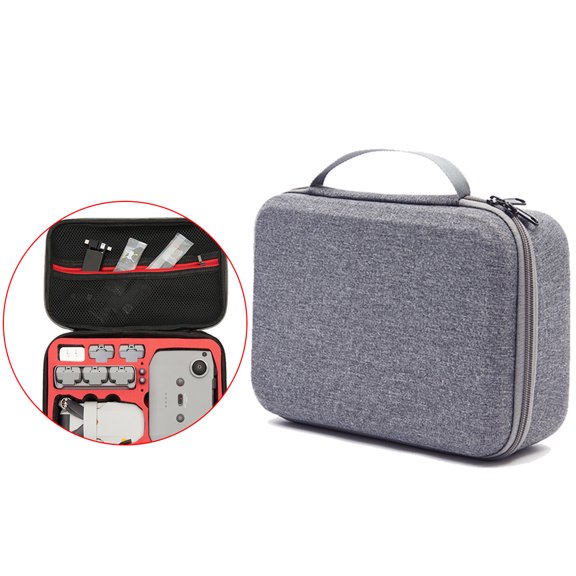 lanema Portable Storage Bag Outdoor Double-zipper Design Handbag Shockproof Carrying for Case for Mavic Mini 2 Drone Accessorie