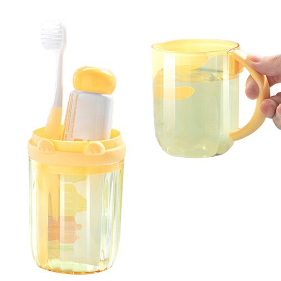 lanema Portable Travel Toothbrush Gargle Cup Creative Cartoon Brush Cup for Couple