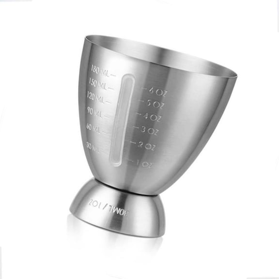 lanema Premium 304 Stainless Steel Eggs Shape Measuring Cup With Clear Scale For Cocktails Baking And Kitchen Use 180ml Capacity