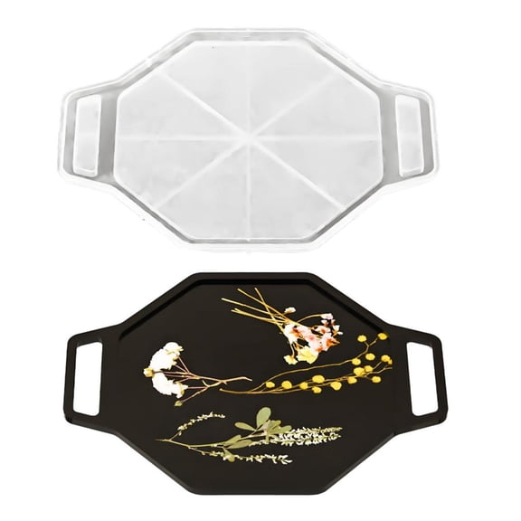 lanema Premium Oval or Octagonal Shaped Silicone Tray Template Candy Serving Mold for Customized Making and Home Décor