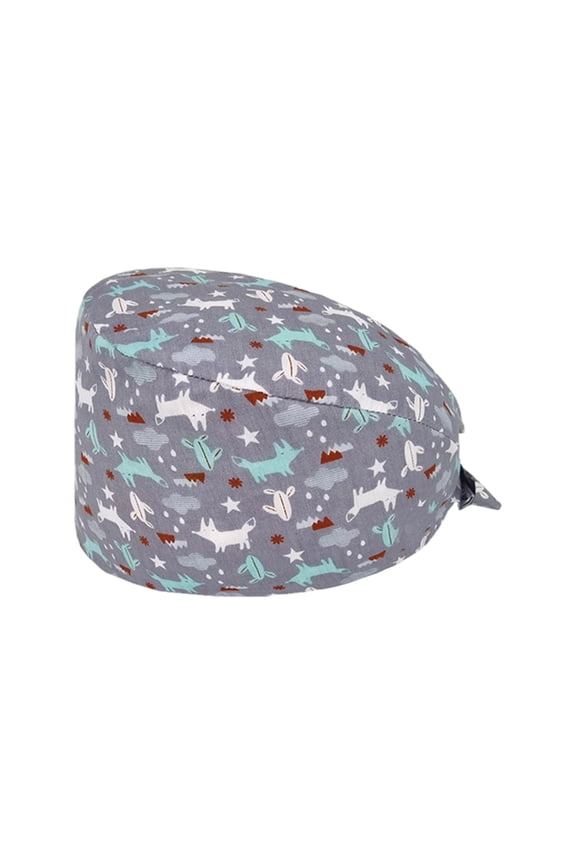 Printed Cotton Surgical Cap Breathable Design for Medicinal Professionals