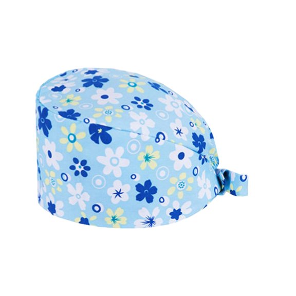 lanema Printed Cotton Surgical Cap Breathable Design for Medicinal Professionals