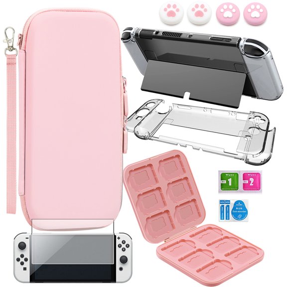 lanema Protective Hard Shell Storage Case- 12 Game Card Slot-Carrying Case with 12 Game Cartridges