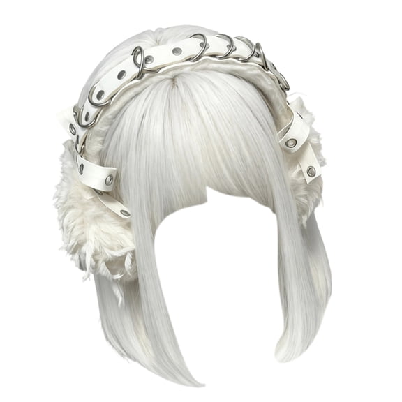 lanema Punk Ear Warmers Plush Ear Muffs Women Costume Props Dark Series Ear Warmers