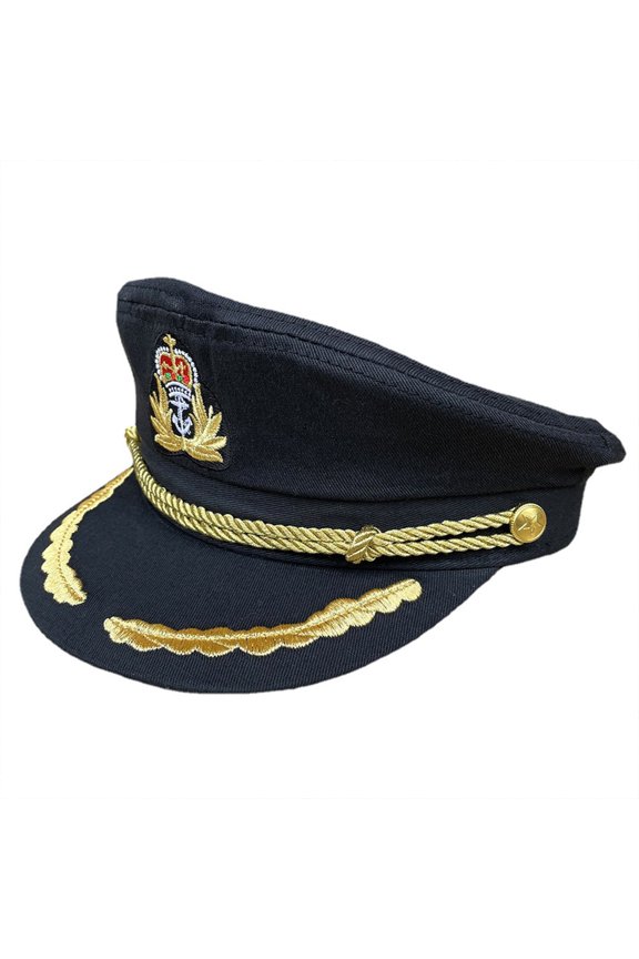 Quality Black Military Cap with Adjustable Buckle Household Decoration
