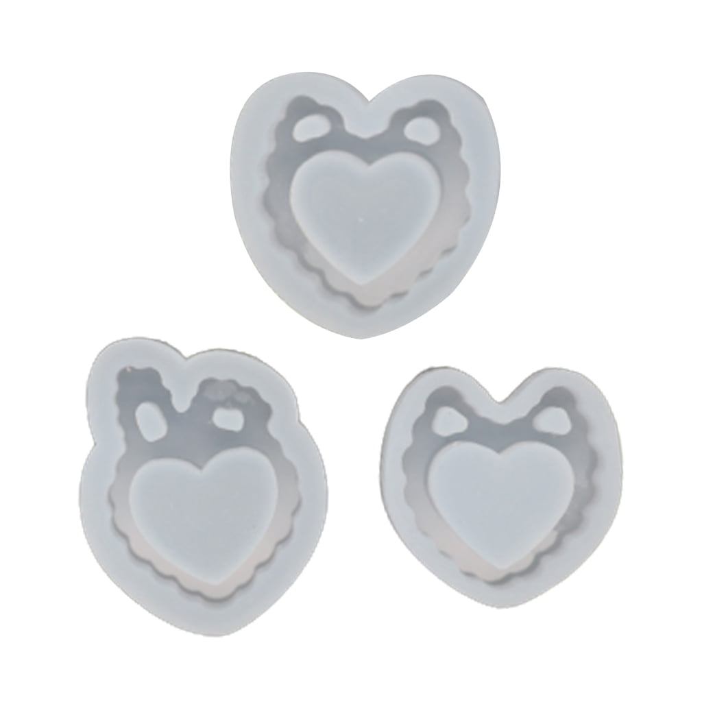 Voyyphixa 4 PCS Bowknot Resin Shaker Molds - Heart, Round, Rectangle Hollow Silicone Molds For Charms & Keyrings 2 thumbnail image
