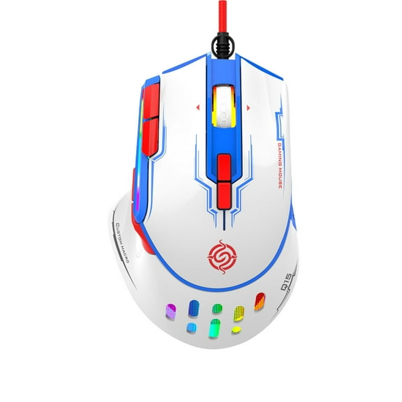 lanema RGB USB Wired Gaming Mouse Macro Programming 6400DPI 9 Buttons Programmable Ergonomic for Gamer Mice PC Computer